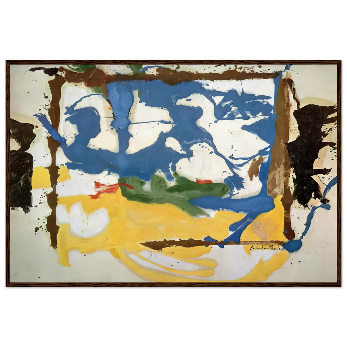 Swan Lake #2 - 1961 Framed Poster | Helen Frankenthaler Framed Prints Wall Art | Frankenthaler Helen