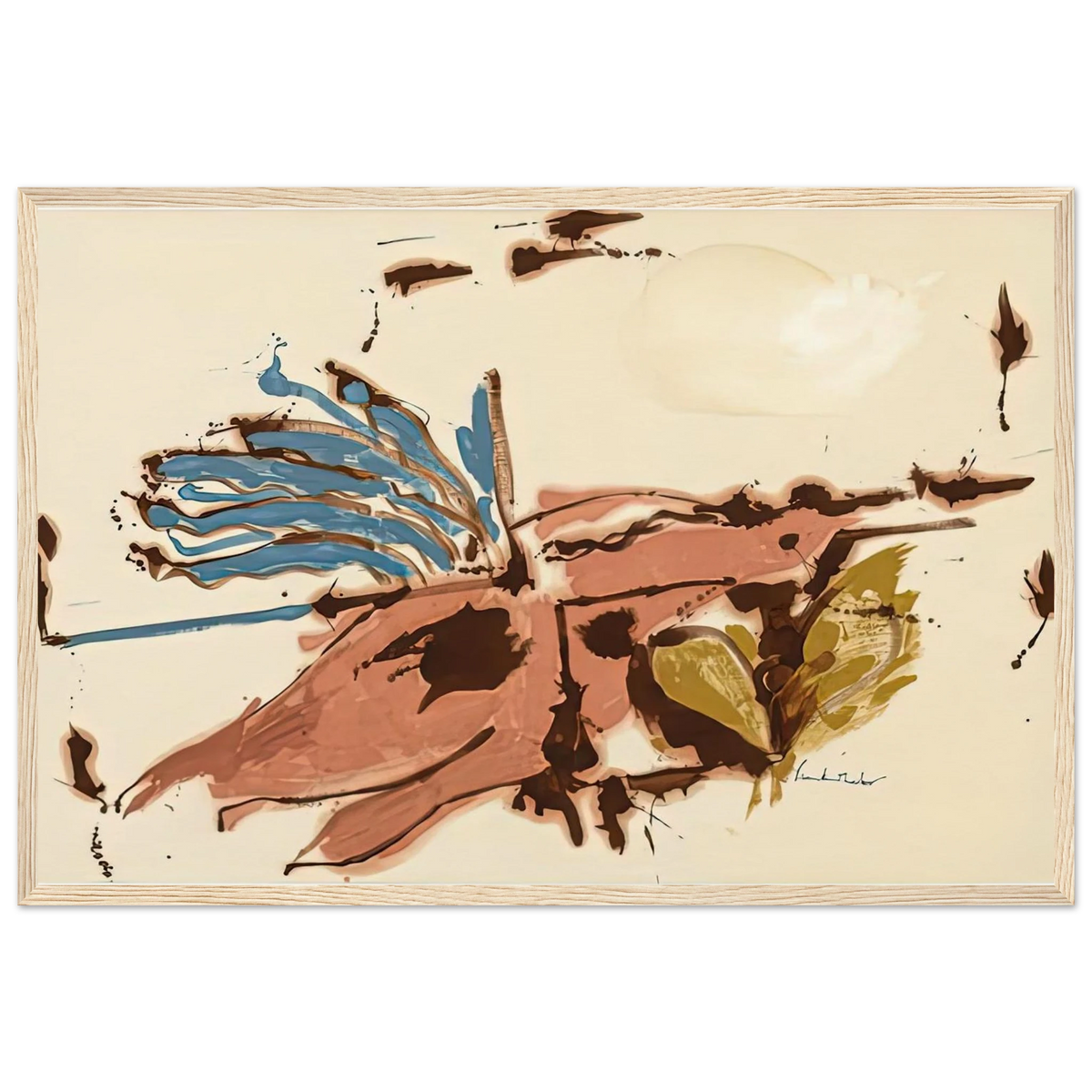 Pink Bird Figure I, 1961- Framed Poster | Helen Frankenthaler Framed Prints Wall Art | Frankenthaler Helen