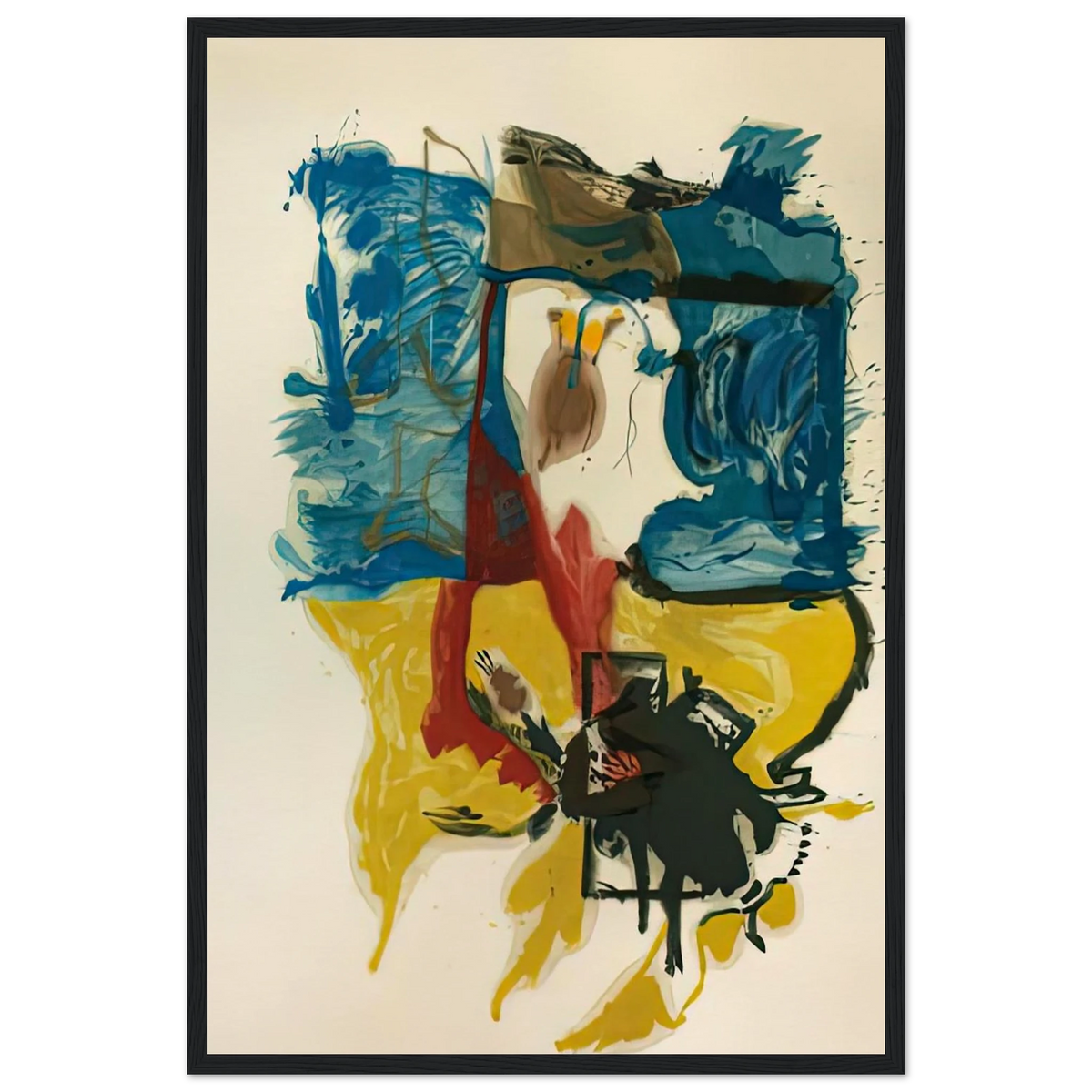 Beach Scene, 1961- Framed Poster | Helen Frankenthaler Framed Prints Wall Art | Frankenthaler Helen