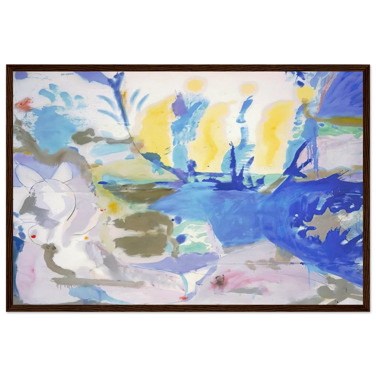 Basque Beach - 1958 Framed Poster | Helen Frankenthaler Framed Prints Wall Art | Frankenthaler Helen