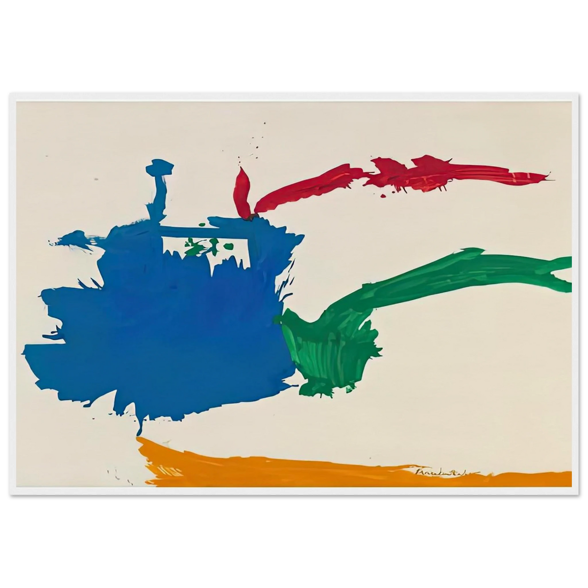 Italian Beach, 1960- Framed Poster | Helen Frankenthaler Framed Prints Wall Art | Frankenthaler Helen