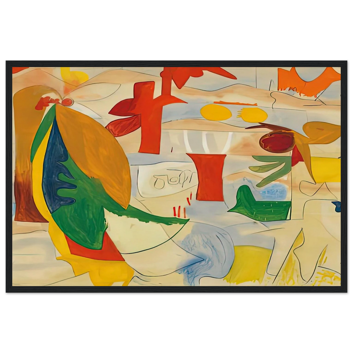Abstract Landscape, 1951- Framed Poster | Helen Frankenthaler Framed Prints Wall Art | Frankenthaler Helen
