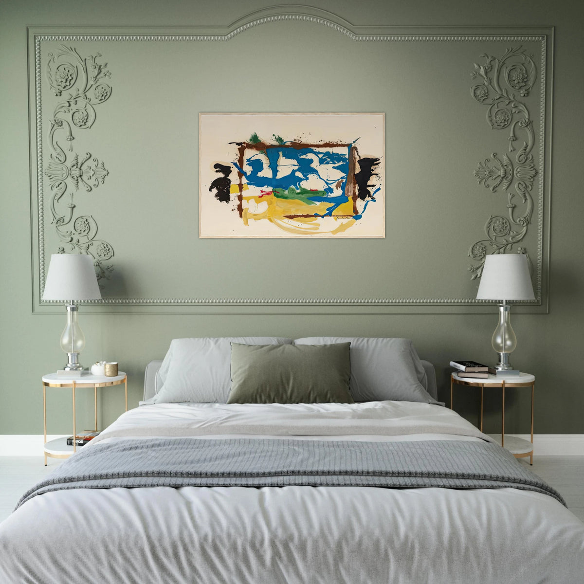 Swan Lake I, 1961- Framed Poster | Helen Frankenthaler Framed Prints Wall Art | Frankenthaler Helen