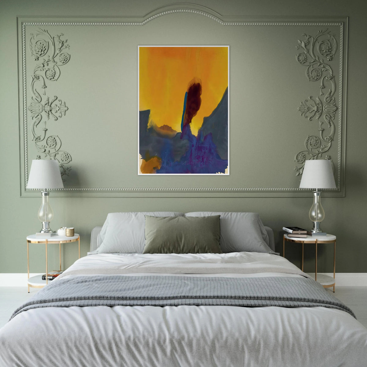 Glow II - 1968 Framed Poster | Helen Frankenthaler Framed Prints Wall Art | Frankenthaler Helen