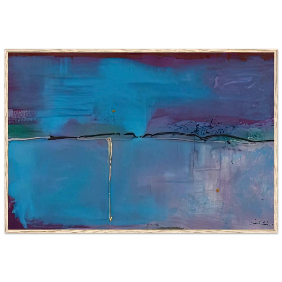 Zone Blue, 1994- Framed Poster | Helen Frankenthaler Framed Prints Wall Art | Frankenthaler Helen