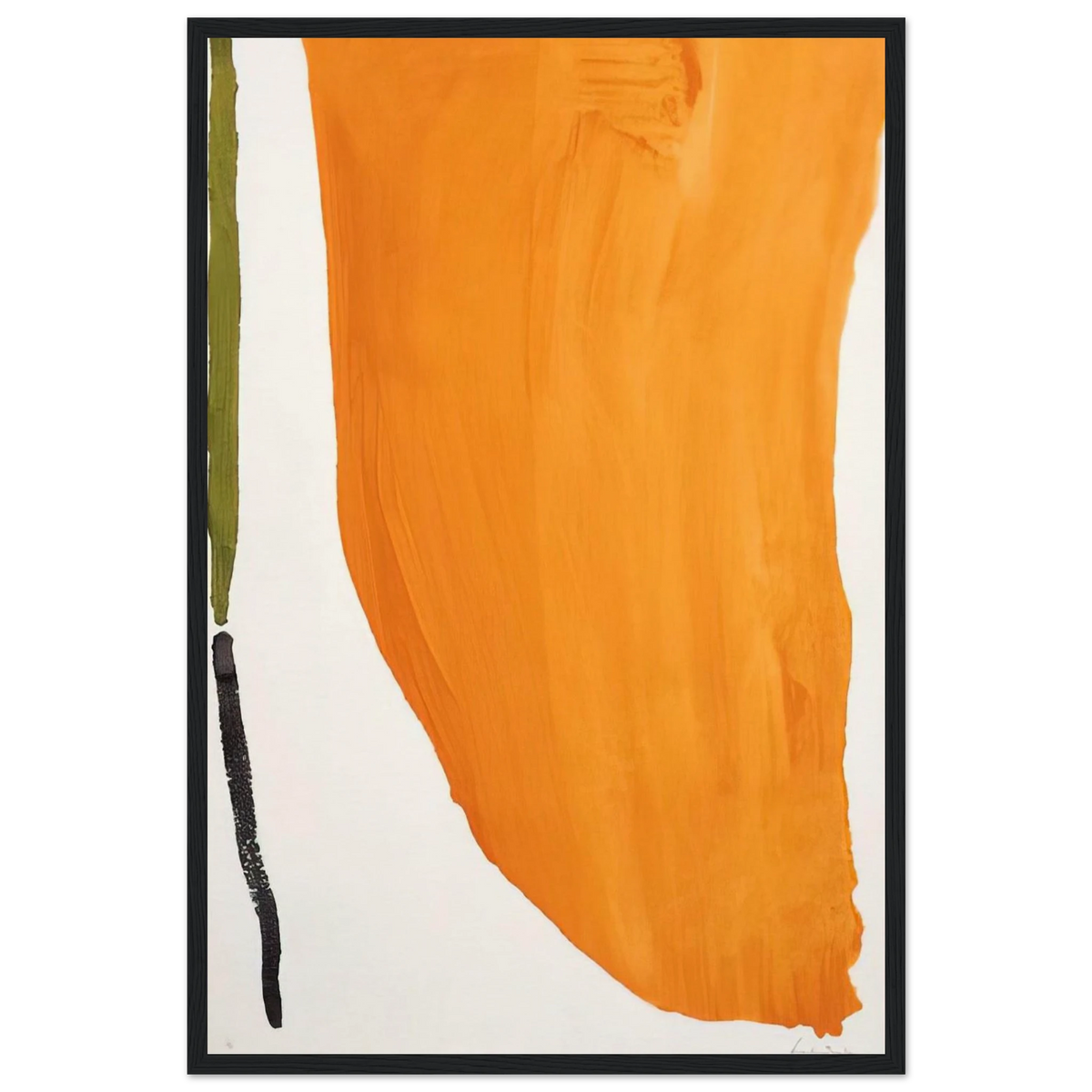 Orange Downpour - 1970 Framed Poster | Helen Frankenthaler Framed Prints Wall Art | Frankenthaler Helen