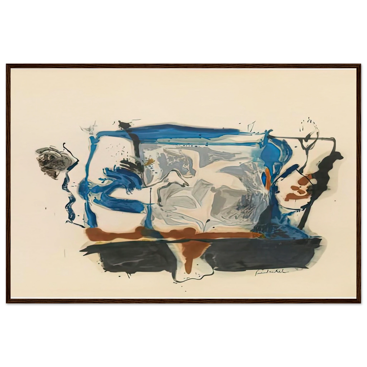 Swan Lake II, 1961- Framed Poster | Helen Frankenthaler Framed Prints Wall Art | Frankenthaler Helen