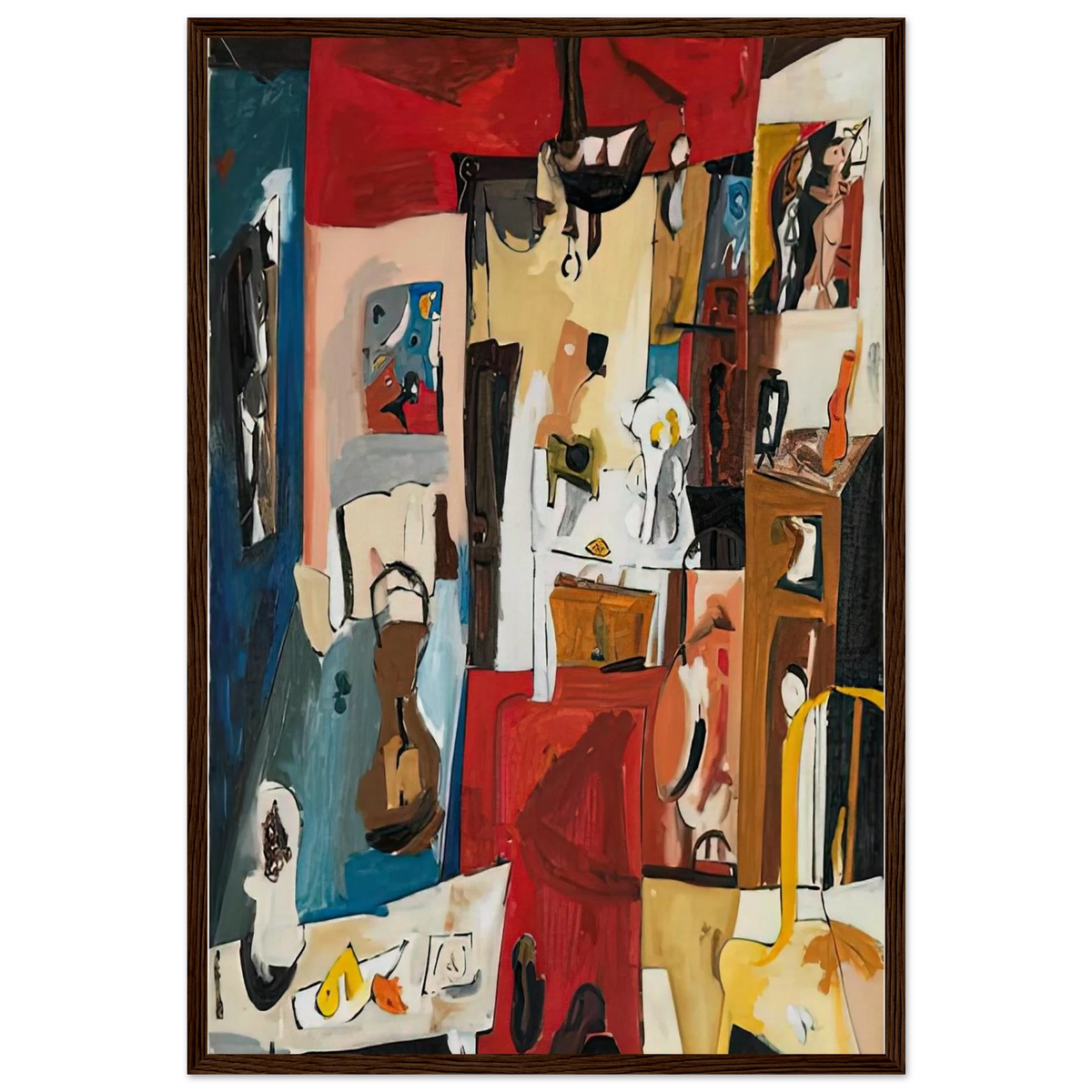 21st Street Studio, 1950- Framed Poster | Helen Frankenthaler Framed Prints Wall Art | Frankenthaler Helen