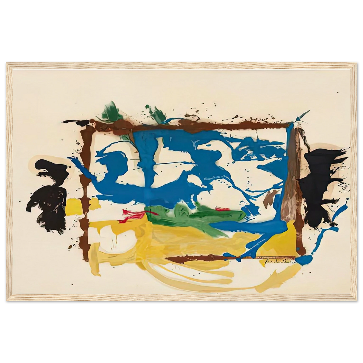 Swan Lake I, 1961- Framed Poster | Helen Frankenthaler Framed Prints Wall Art | Frankenthaler Helen