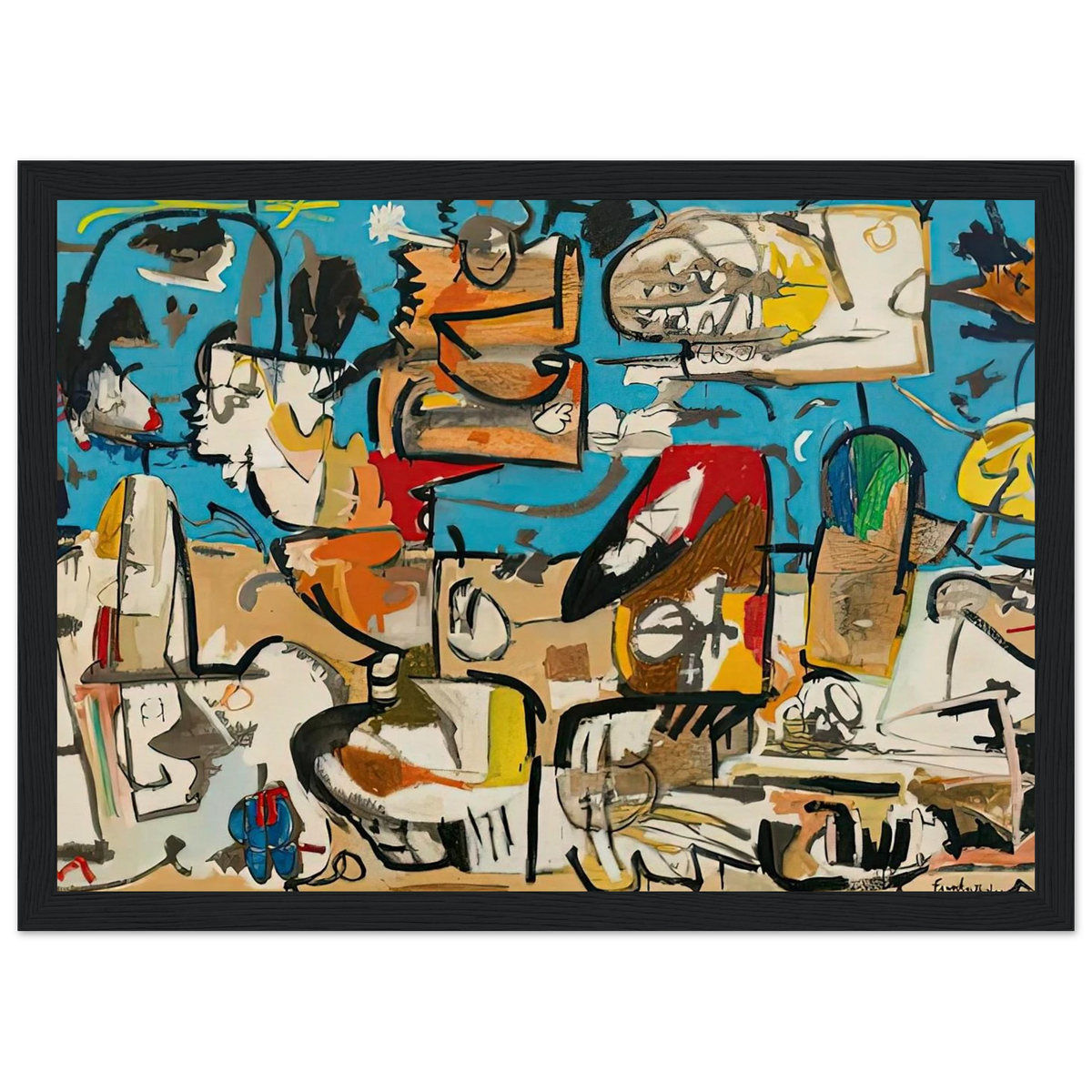 Untitled, 1951- Framed Poster | Helen Frankenthaler Framed Prints Wall Art | Frankenthaler Helen