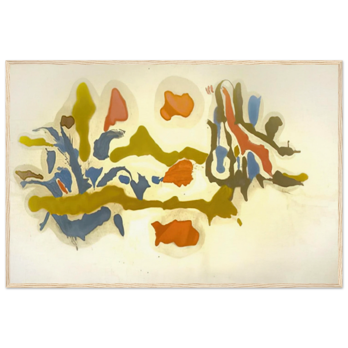 Seascape with Dunes - 1962 Framed Poster | Helen Frankenthaler Framed Prints Wall Art | Frankenthaler Helen