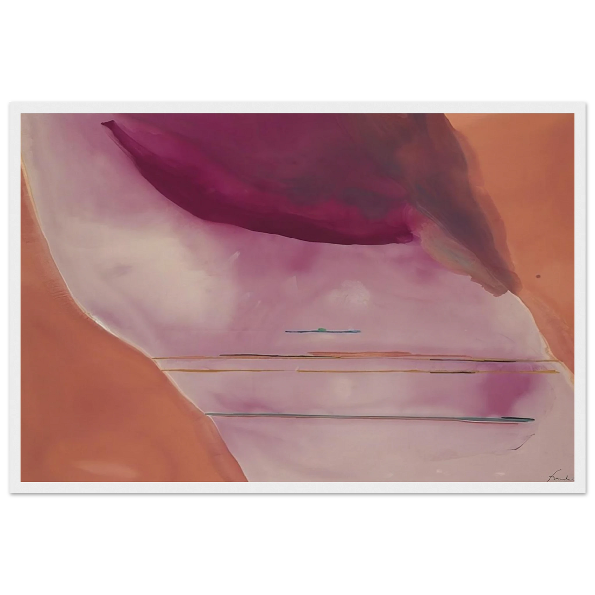 Pendulum - 1972 Framed Poster | Helen Frankenthaler Framed Prints Wall Art | Frankenthaler Helen