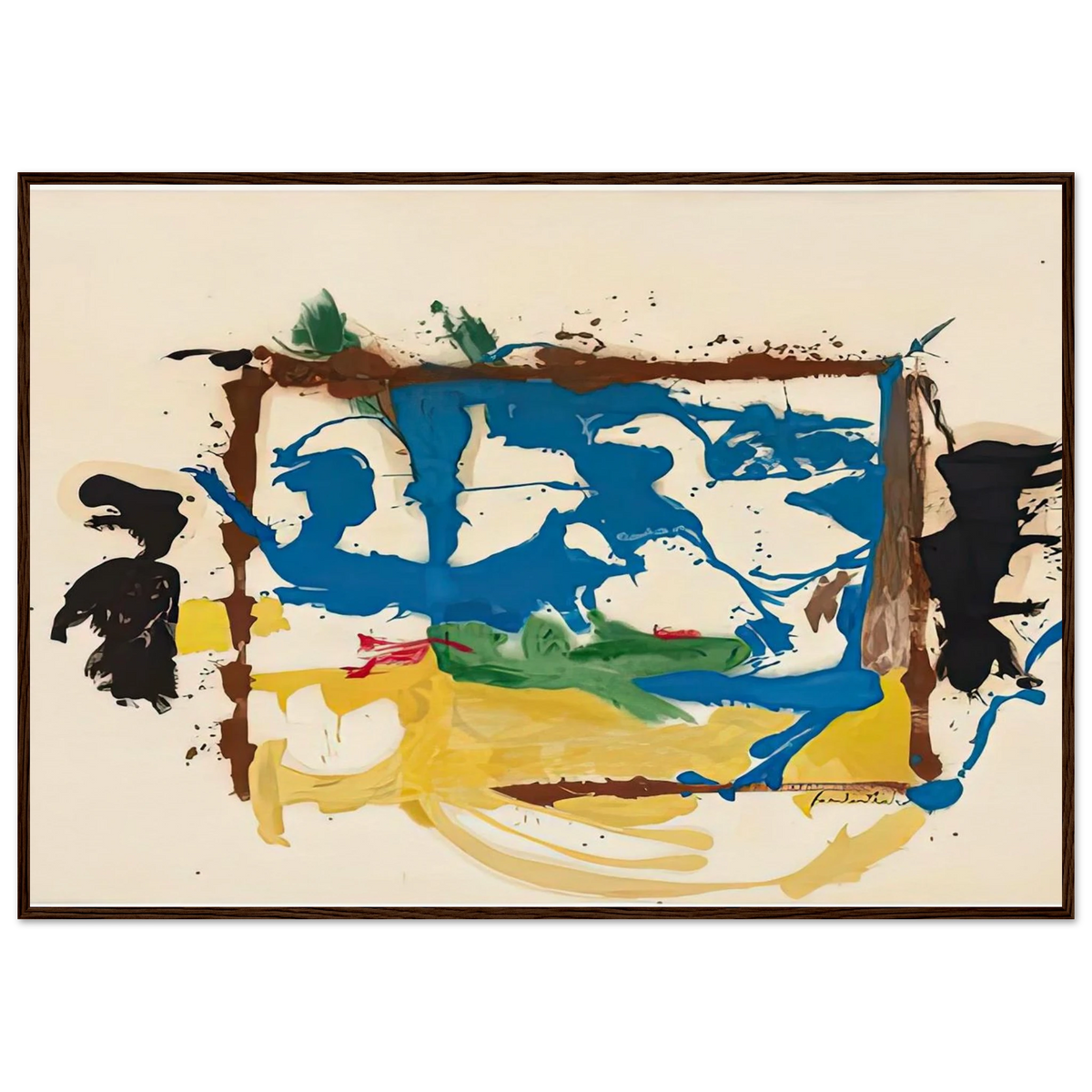 Swan Lake I, 1961- Framed Poster | Helen Frankenthaler Framed Prints Wall Art | Frankenthaler Helen
