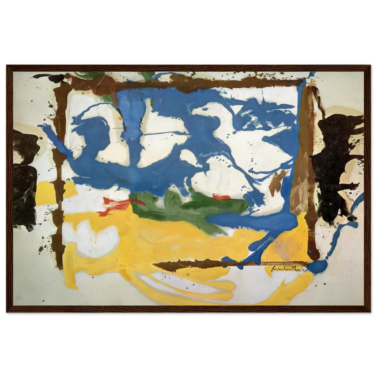 Swan Lake #2 - 1961 Framed Poster | Helen Frankenthaler Framed Prints Wall Art | Frankenthaler Helen