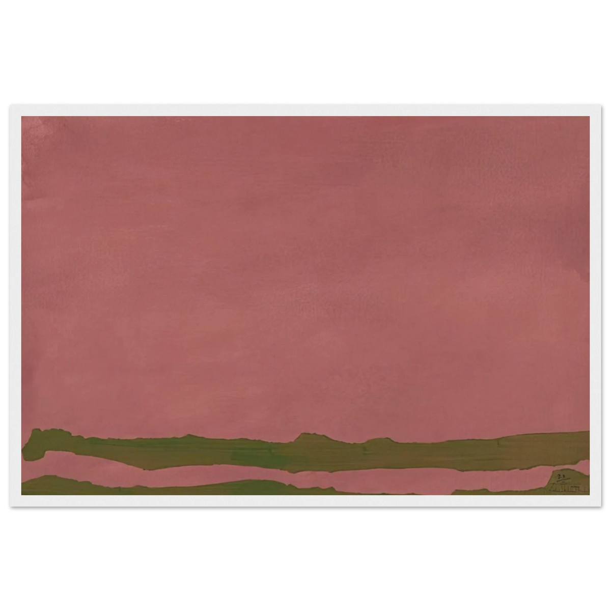 Green Likes Mauve - 1970 Framed Poster | Helen Frankenthaler Framed Prints Wall Art | Frankenthaler Helen