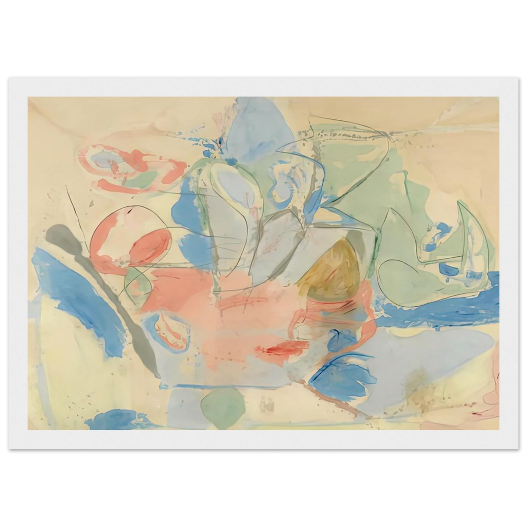 Mountains and Sea, 1952- Framed Poster | Helen Frankenthaler Framed Prints Wall Art | Frankenthaler Helen