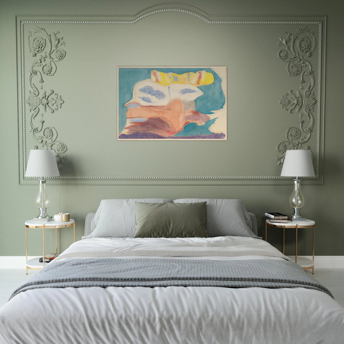 Sea Goddess, 1963- Framed Poster | Helen Frankenthaler Framed Prints Wall Art | Frankenthaler Helen