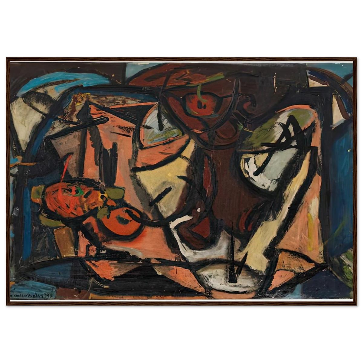Still Life, 1948- Framed Poster | Helen Frankenthaler Framed Prints Wall Art | Frankenthaler Helen