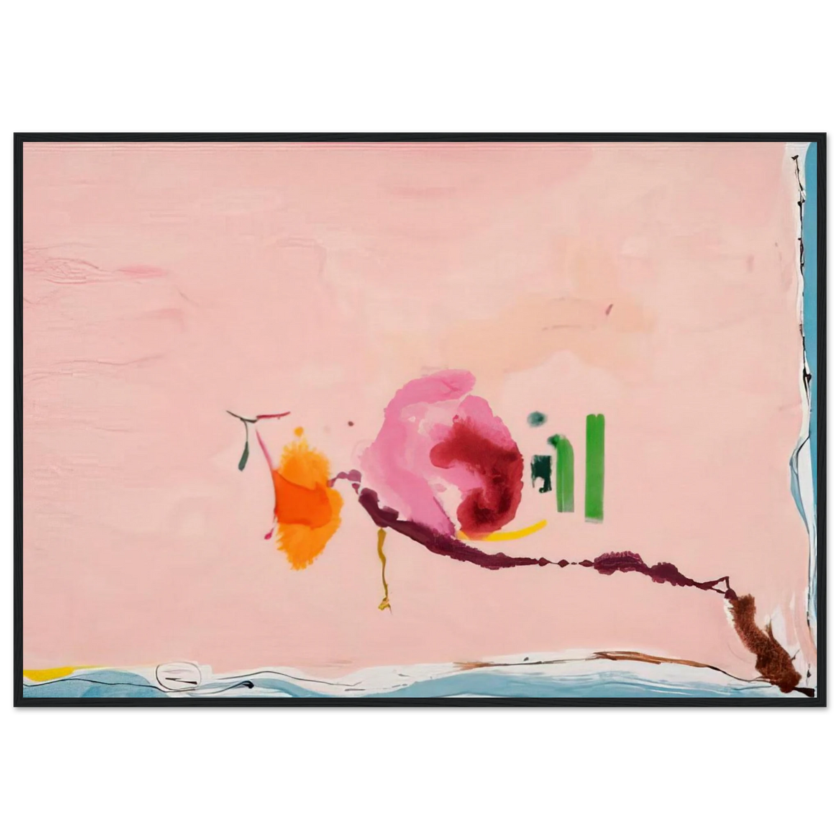Flirt - 1995 Framed Poster | Helen Frankenthaler Framed Prints Wall Art | Frankenthaler Helen