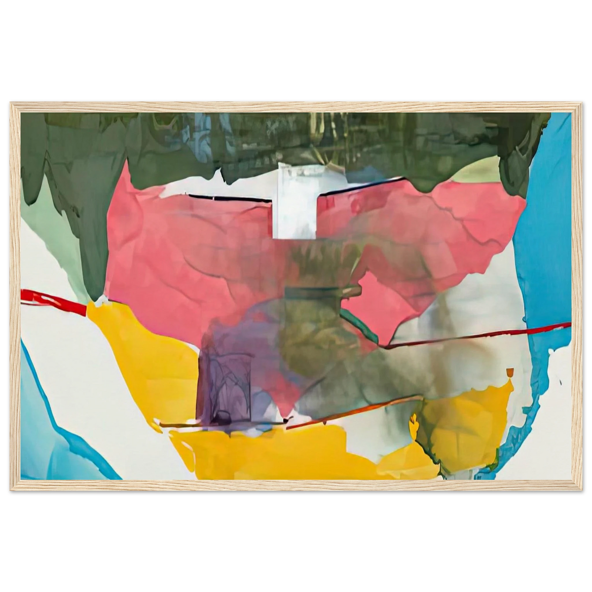 Off White Square, 1973- Framed Poster | Helen Frankenthaler Framed Prints Wall Art | Frankenthaler Helen