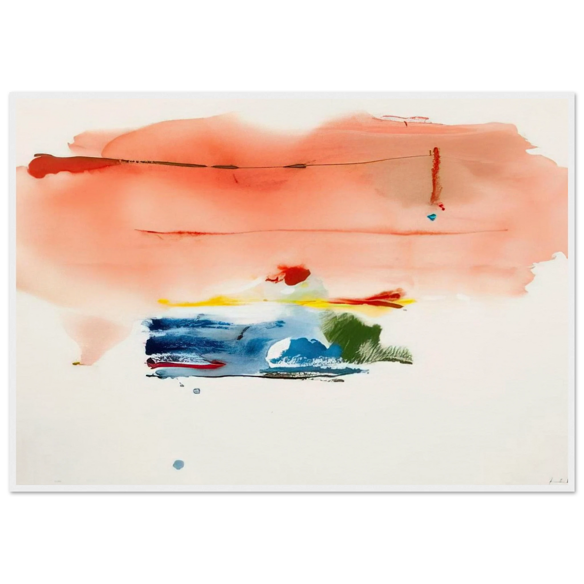 Santa Fe II - 1986 Framed Poster | Helen Frankenthaler Framed Prints Wall Art | Frankenthaler Helen