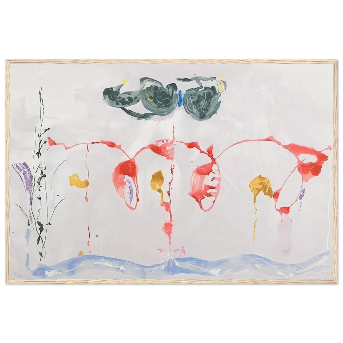 Aerie - 2009 Framed Poster | Helen Frankenthaler Framed Prints Wall Art | Frankenthaler Helen