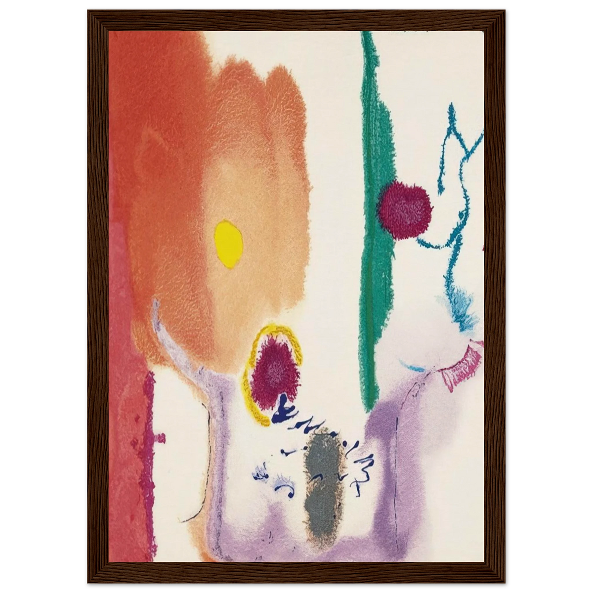Beginnings - 2002 Framed Poster | Helen Frankenthaler Framed Prints Wall Art | Frankenthaler Helen
