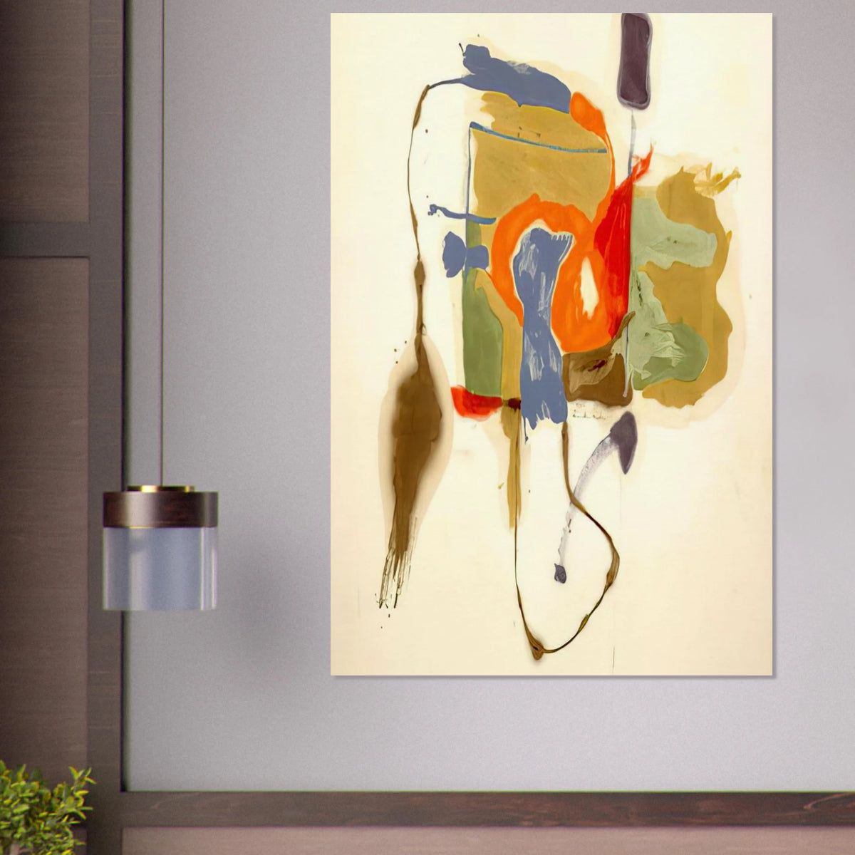 Blue Form in a Scene - 1961 Poster | Helen Frankenthaler Poster | Frankenthaler Helen