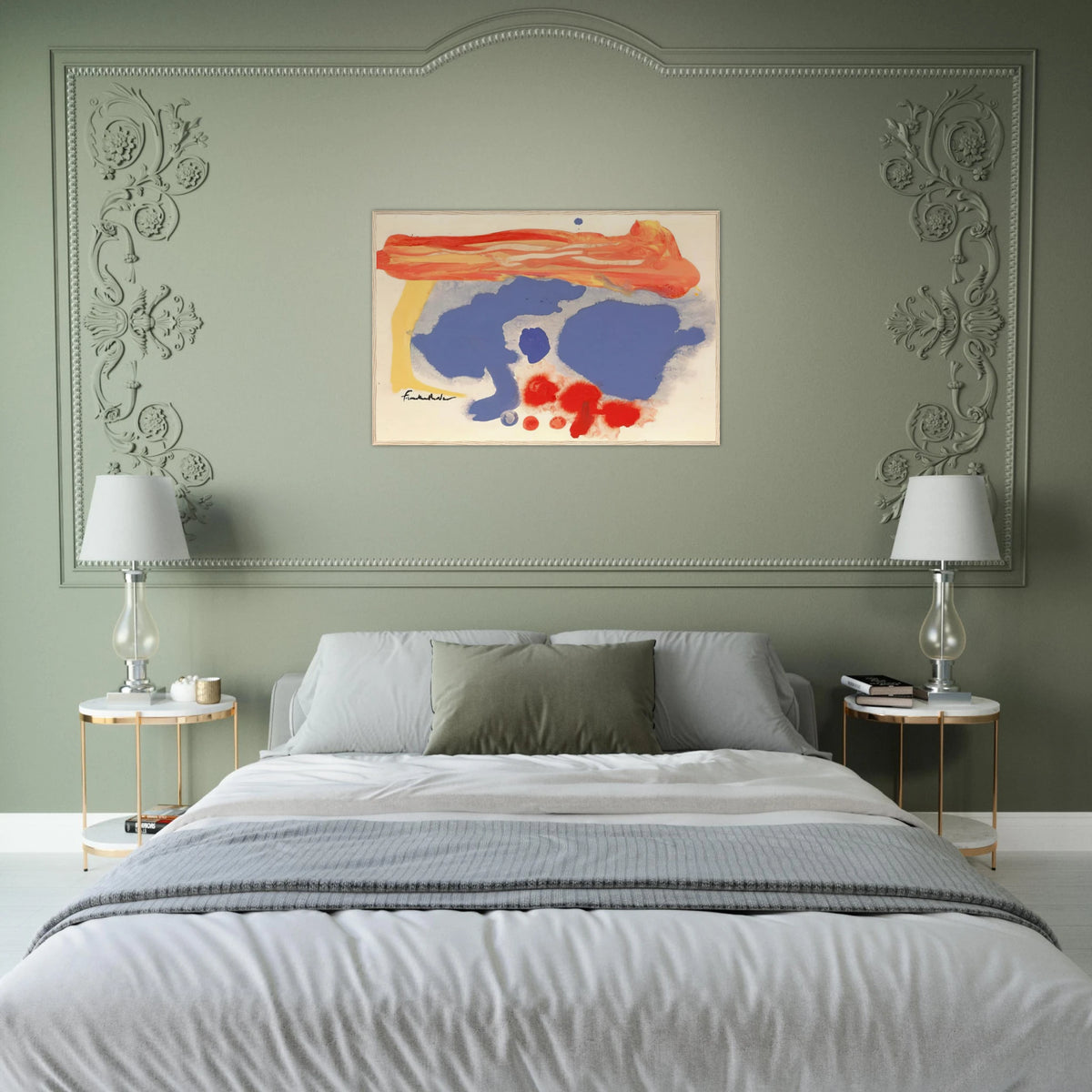 Summerscene, Provincetown - 1961 Framed Poster | Helen Frankenthaler Framed Prints Wall Art | Frankenthaler Helen