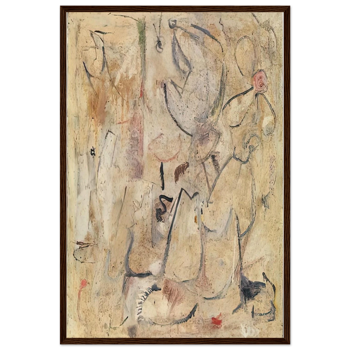 Beach, 1950- Framed Poster | Helen Frankenthaler Framed Prints Wall Art | Frankenthaler Helen