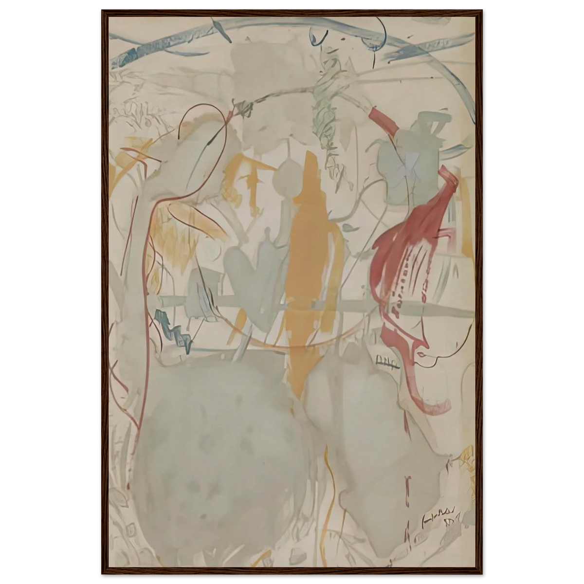 Seven Types of Ambiguity, 1957- Framed Poster | Helen Frankenthaler Framed Prints Wall Art | Frankenthaler Helen