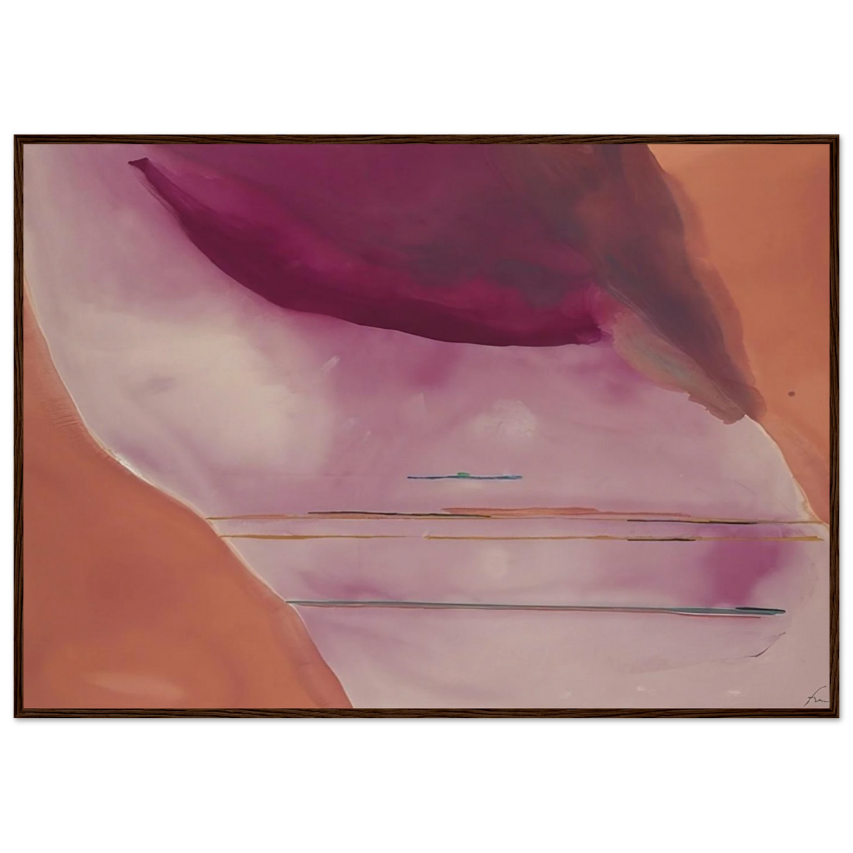 Pendulum - 1972 Framed Poster | Helen Frankenthaler Framed Prints Wall Art | Frankenthaler Helen