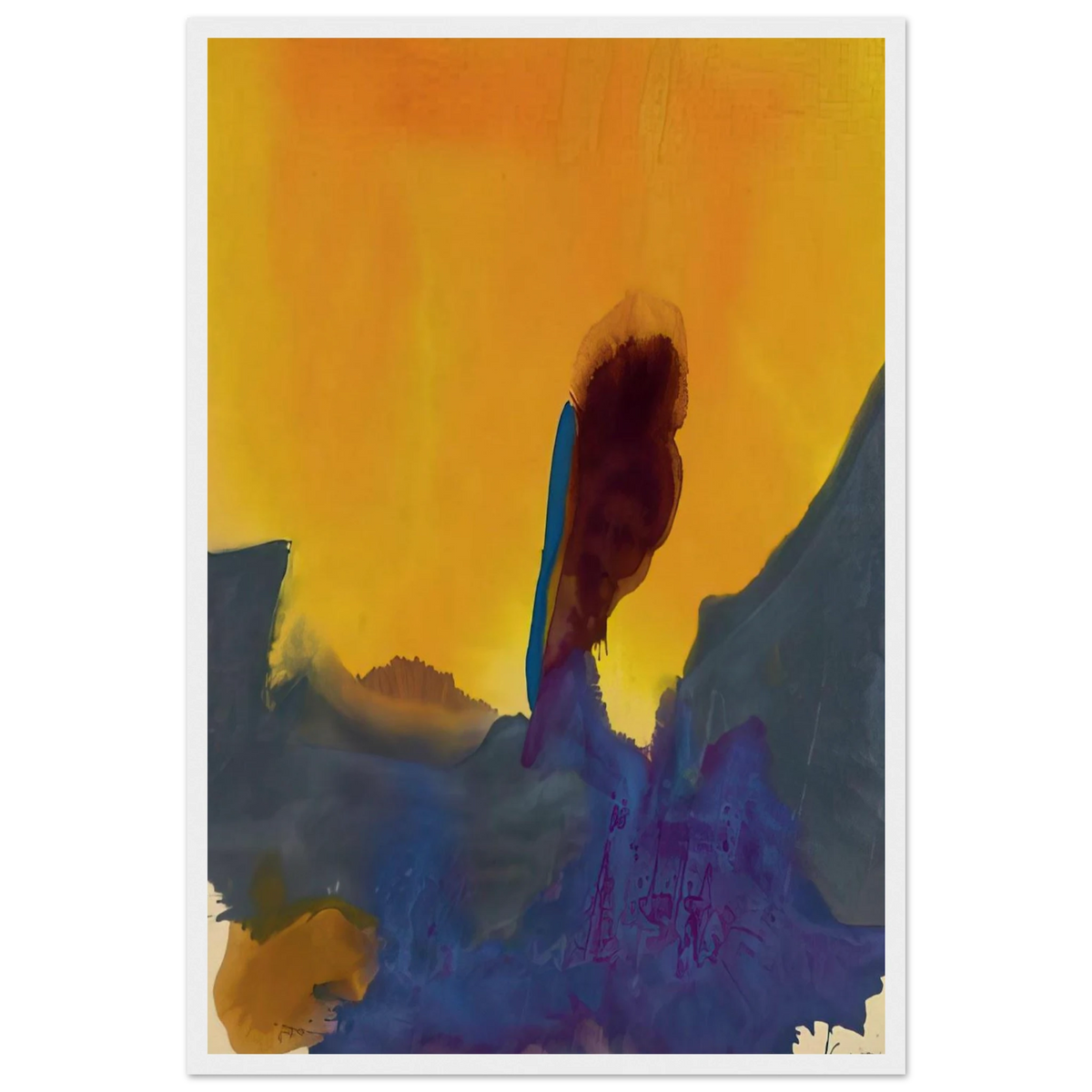 Glow II - 1968 Framed Poster | Helen Frankenthaler Framed Prints Wall Art | Frankenthaler Helen