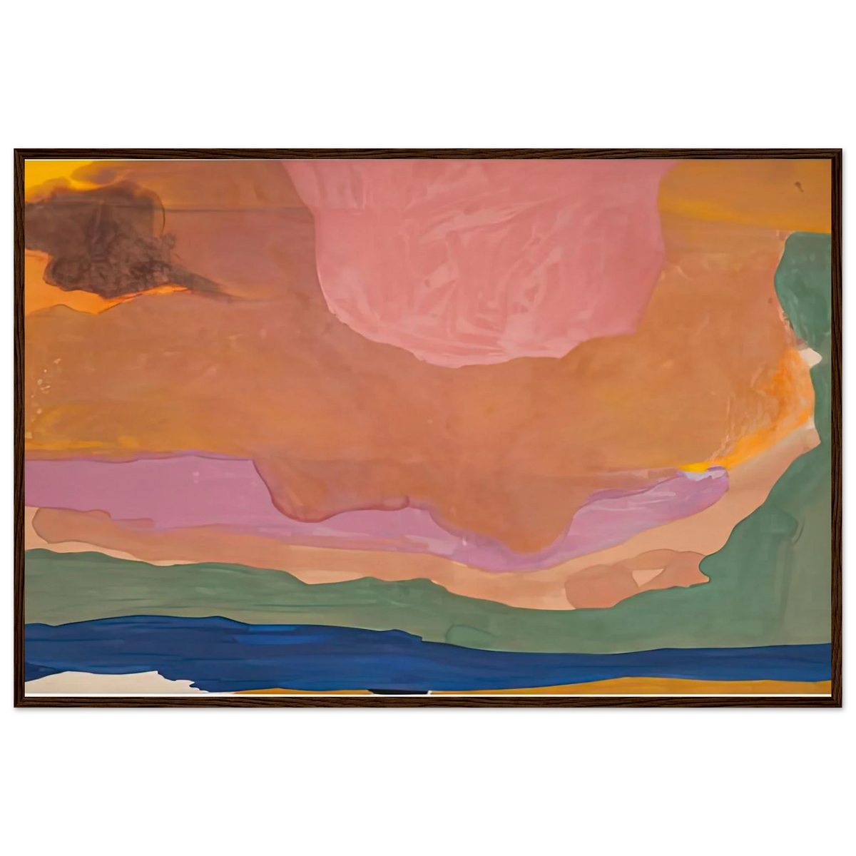 Flood, 1967- Framed Poster | Helen Frankenthaler Framed Prints Wall Art | Frankenthaler Helen