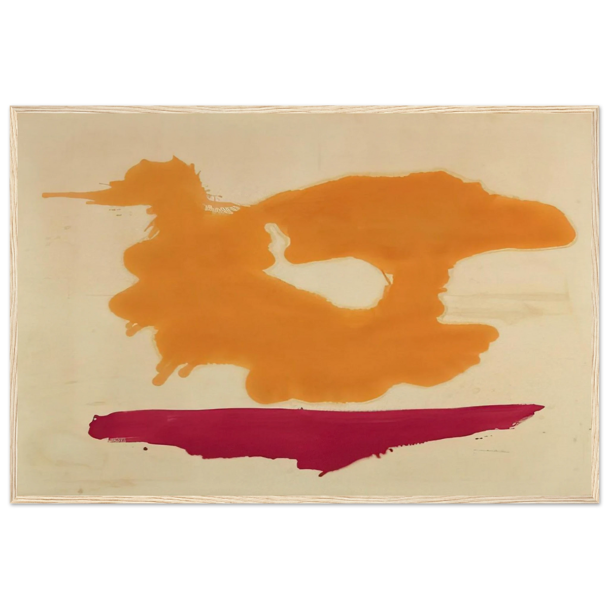Only Orange - 1963 Framed Poster | Helen Frankenthaler Framed Prints Wall Art | Frankenthaler Helen