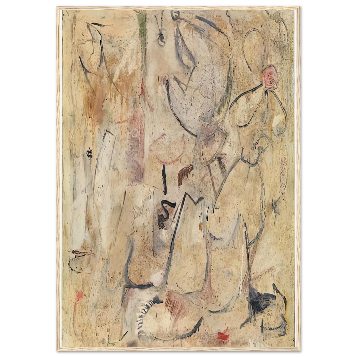 Beach, 1950- Framed Poster | Helen Frankenthaler Framed Prints Wall Art | Frankenthaler Helen
