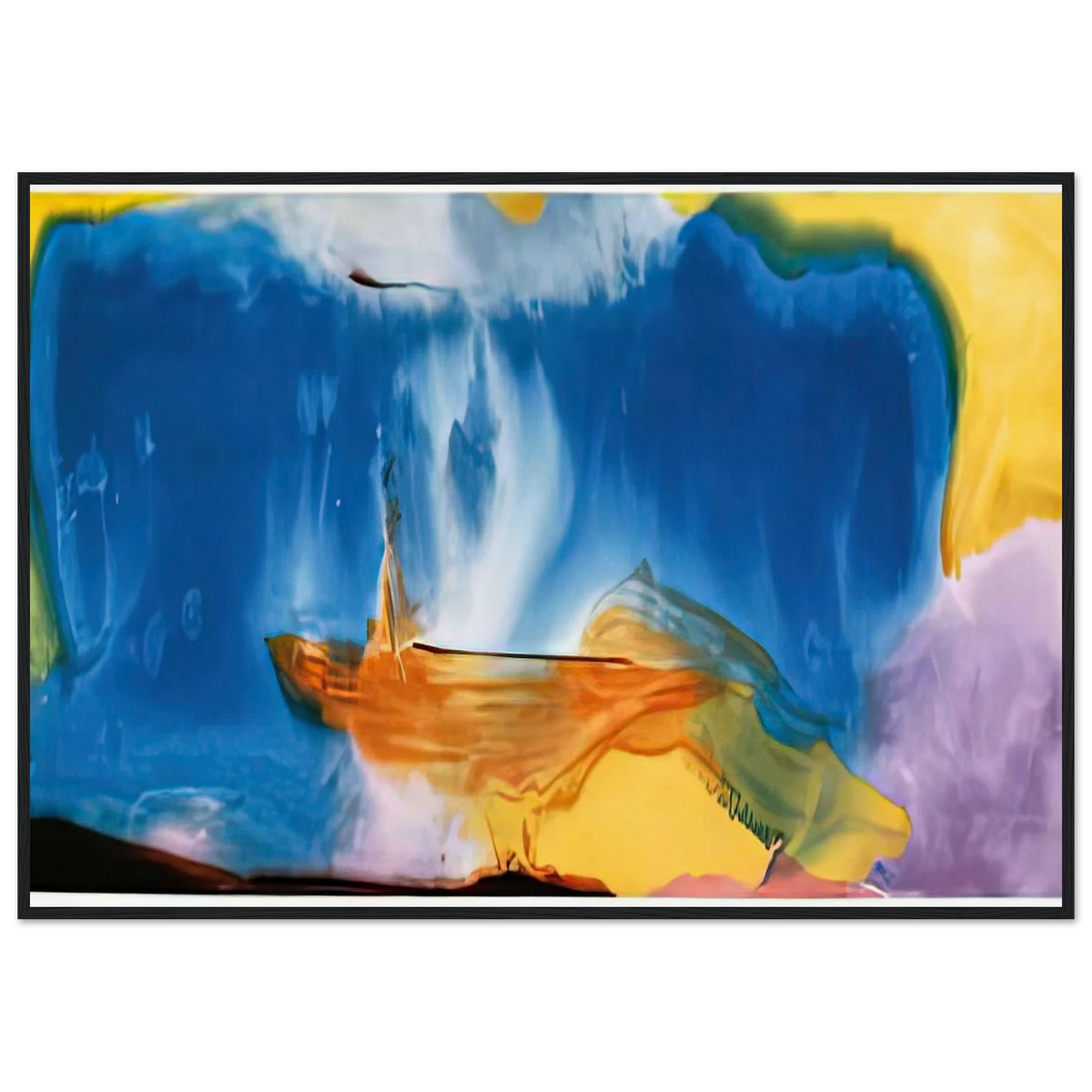 Moveable Blue, 1973- Framed Poster | Helen Frankenthaler Framed Prints Wall Art | Frankenthaler Helen
