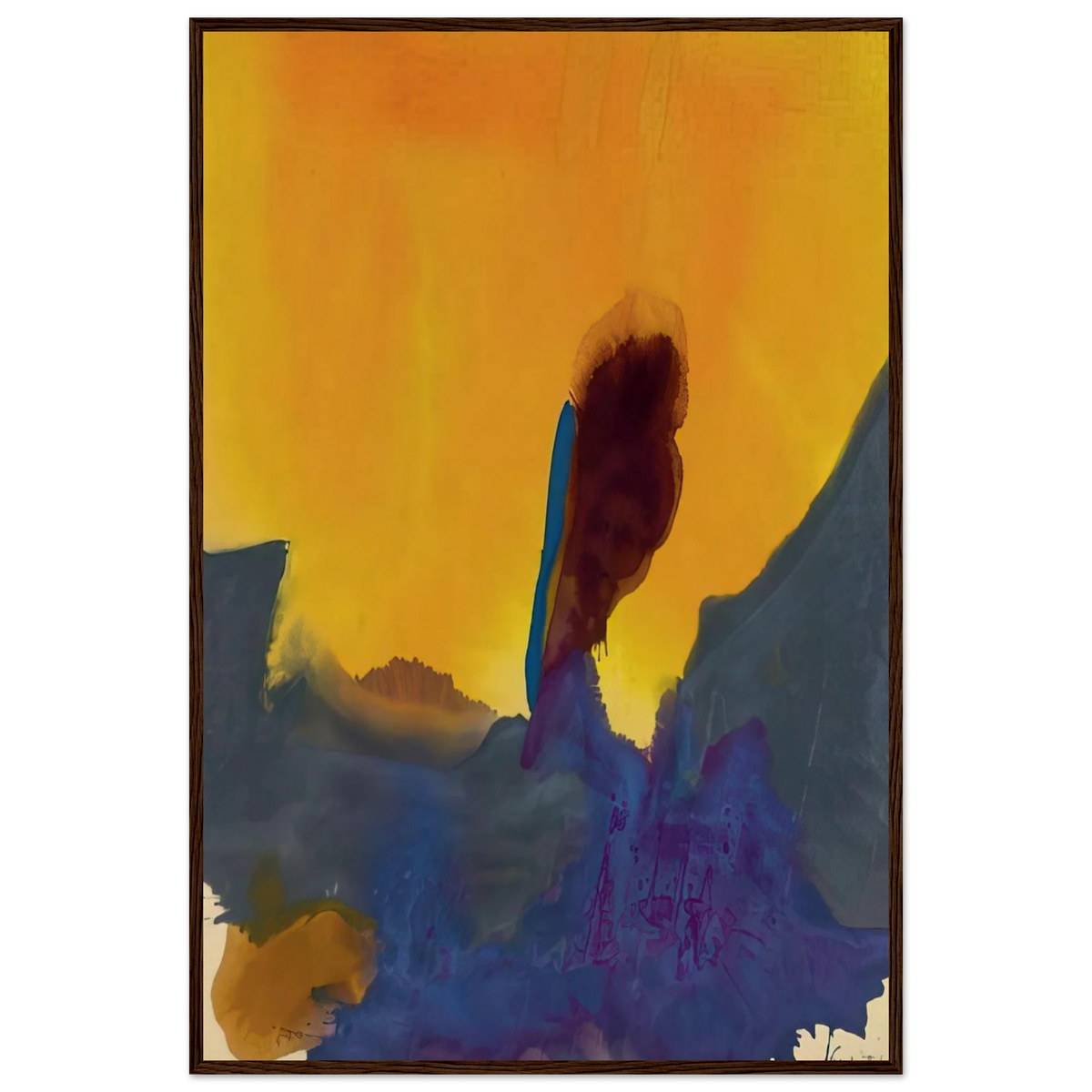 Glow II - 1968 Framed Poster | Helen Frankenthaler Framed Prints Wall Art | Frankenthaler Helen