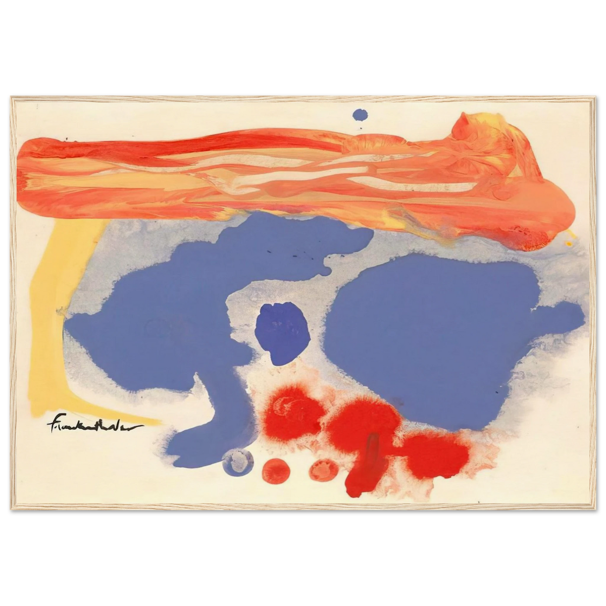 Summerscene, Provincetown - 1961 Framed Poster | Helen Frankenthaler Framed Prints Wall Art | Frankenthaler Helen