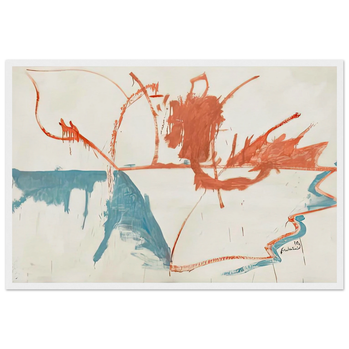 French Horizon, 1958- Framed Poster | Helen Frankenthaler Framed Prints Wall Art | Frankenthaler Helen