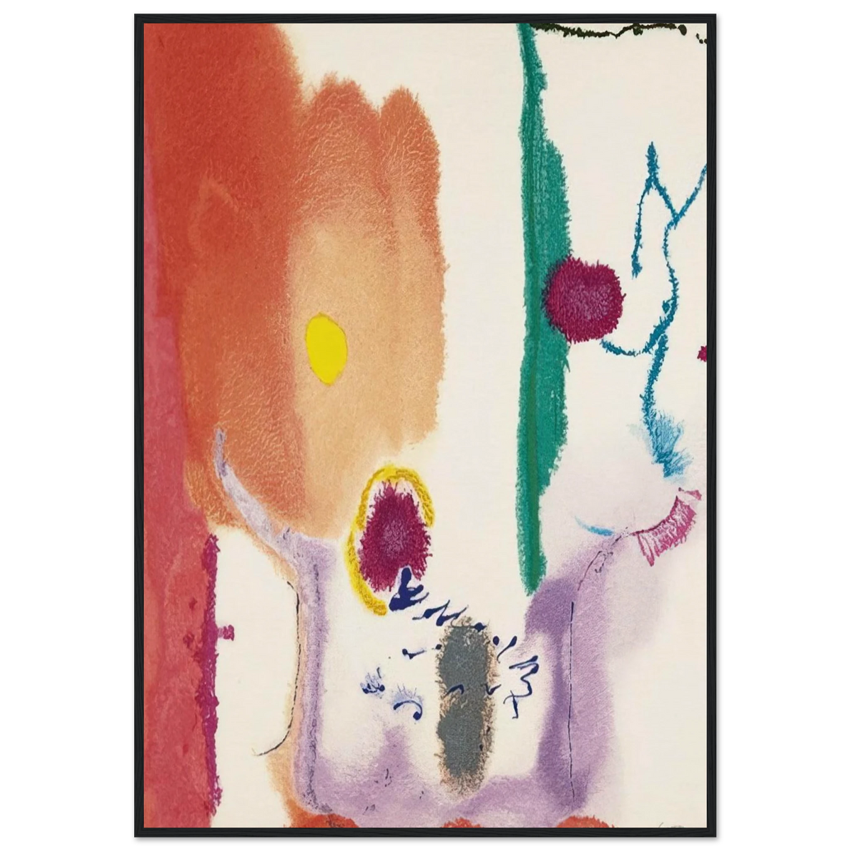Beginnings - 2002 Framed Poster | Helen Frankenthaler Framed Prints Wall Art | Frankenthaler Helen