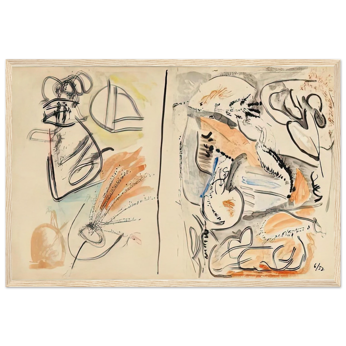 Window Shade No. 2, 1952- Framed Poster | Helen Frankenthaler Framed Prints Wall Art | Frankenthaler Helen