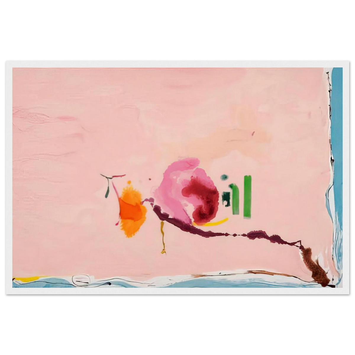 Flirt - 1995 Framed Poster | Helen Frankenthaler Framed Prints Wall Art | Frankenthaler Helen