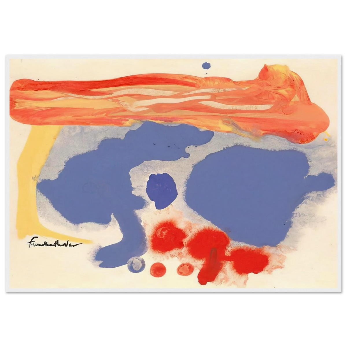 Summerscene, Provincetown - 1961 Framed Poster | Helen Frankenthaler Framed Prints Wall Art | Frankenthaler Helen