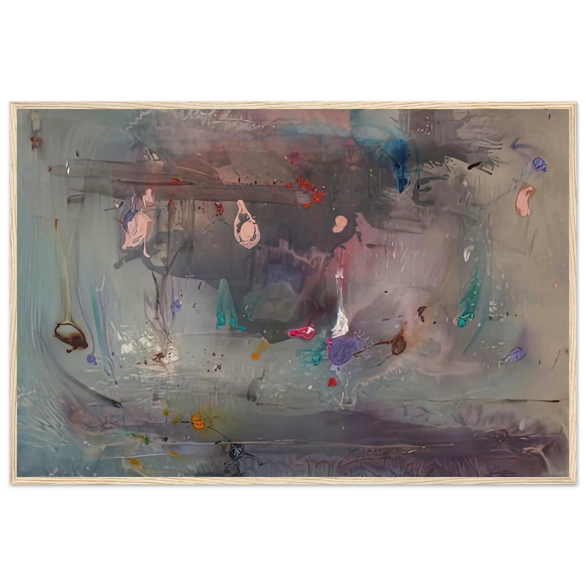 Grey Fireworks, 1982- Framed Poster | Helen Frankenthaler Framed Prints Wall Art | Frankenthaler Helen