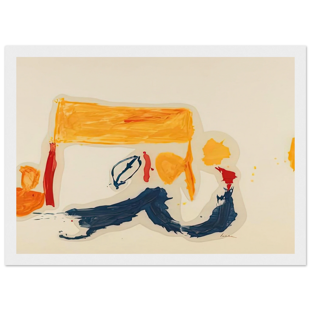 Yellow Games, 1962- Framed Poster | Helen Frankenthaler Framed Prints Wall Art | Frankenthaler Helen
