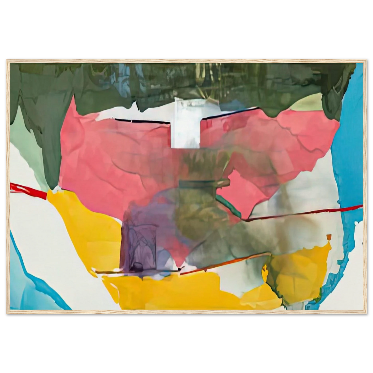 Off White Square, 1973- Framed Poster | Helen Frankenthaler Framed Prints Wall Art | Frankenthaler Helen