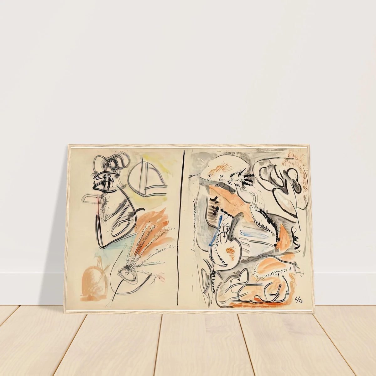 Window Shade No. 2, 1952- Framed Poster | Helen Frankenthaler Framed Prints Wall Art | Frankenthaler Helen
