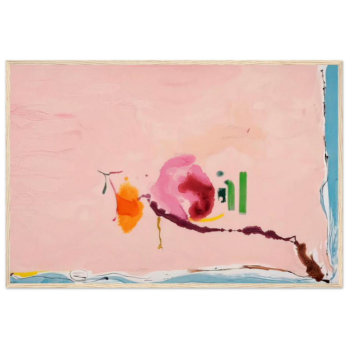 Flirt - 1995 Framed Poster | Helen Frankenthaler Framed Prints Wall Art | Frankenthaler Helen