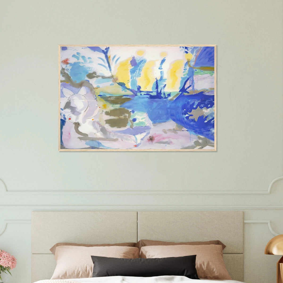 Basque Beach - 1958 Framed Poster | Helen Frankenthaler Framed Prints Wall Art | Frankenthaler Helen